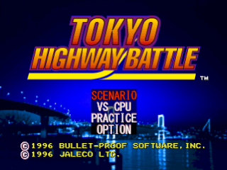 Tokyo Highway Battle title screen for Playstation